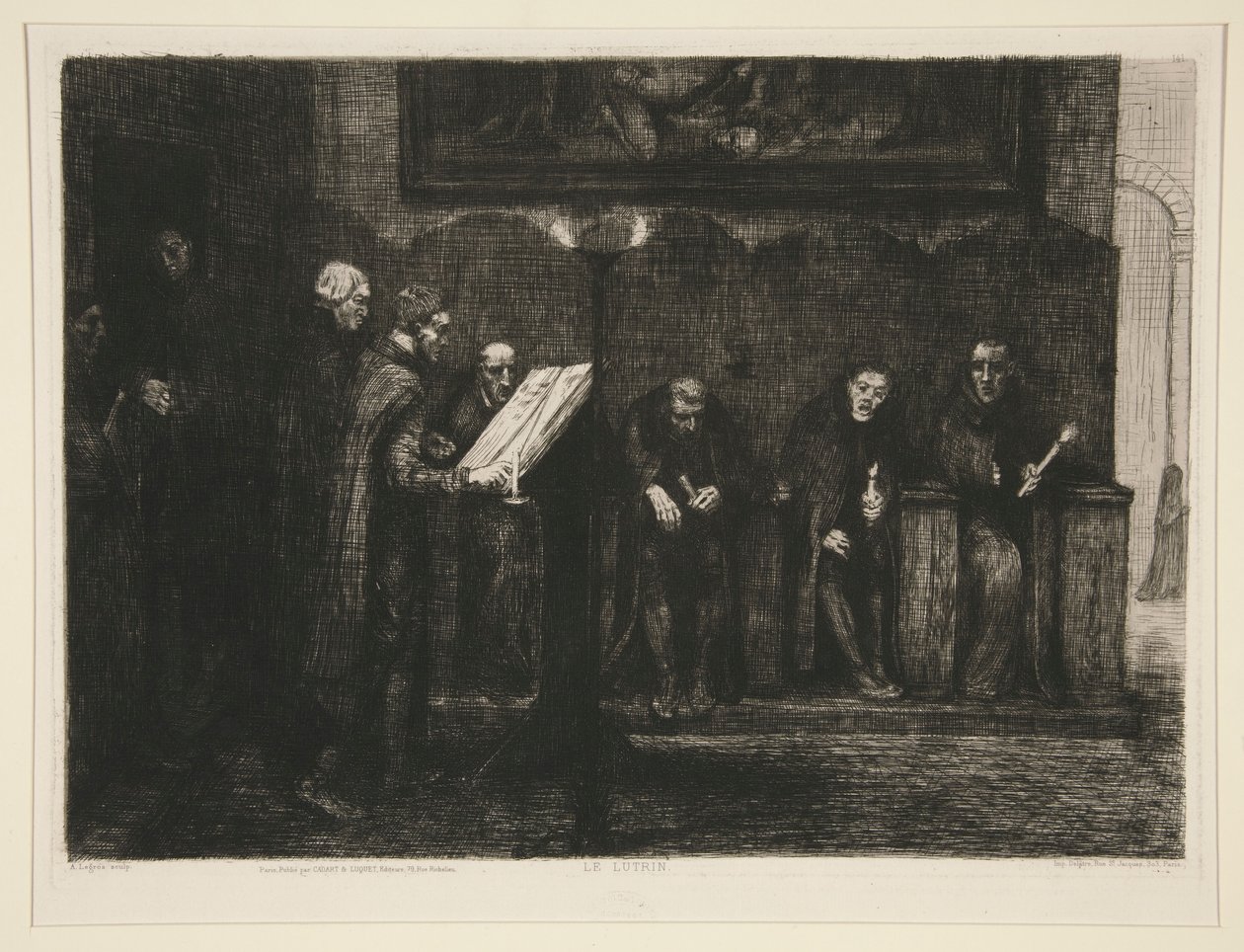 The Spanish Cantors, or The Lectern by Alphonse Legros