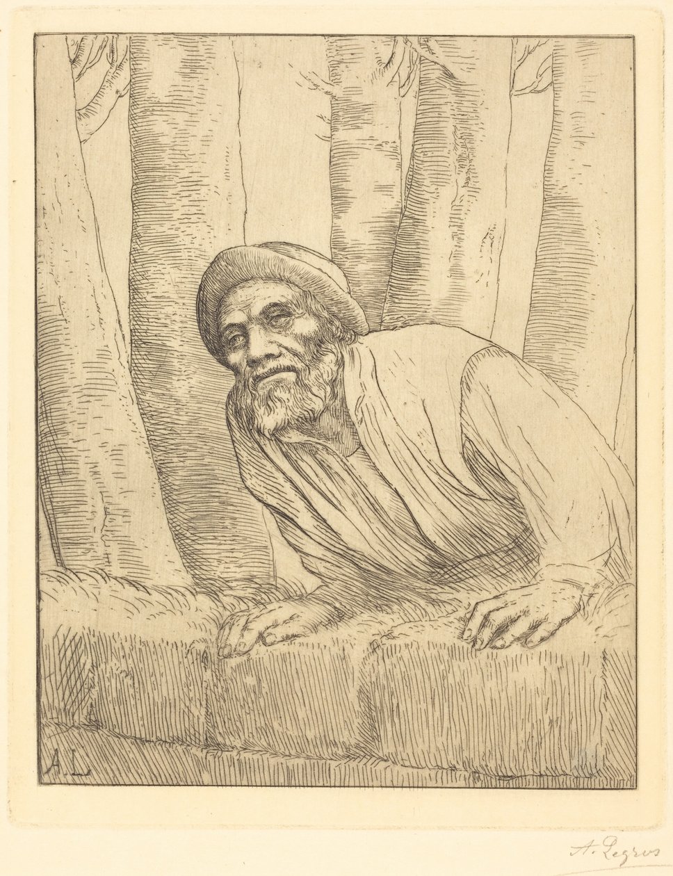 Man Climbing a Wall by Alphonse Legros