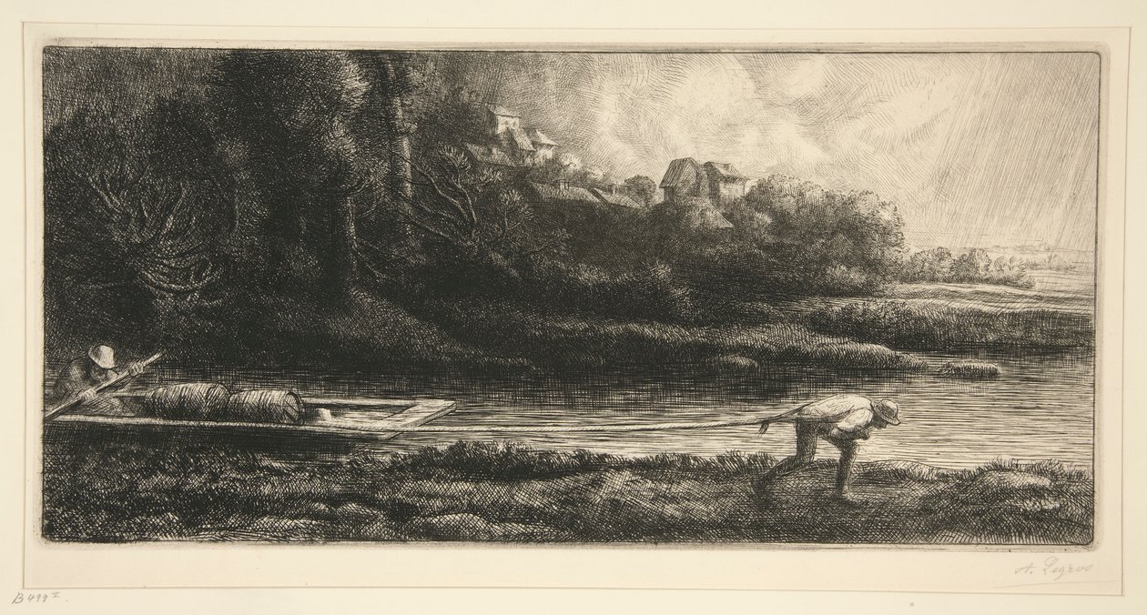 Landscape in a Boat by Alphonse Legros
