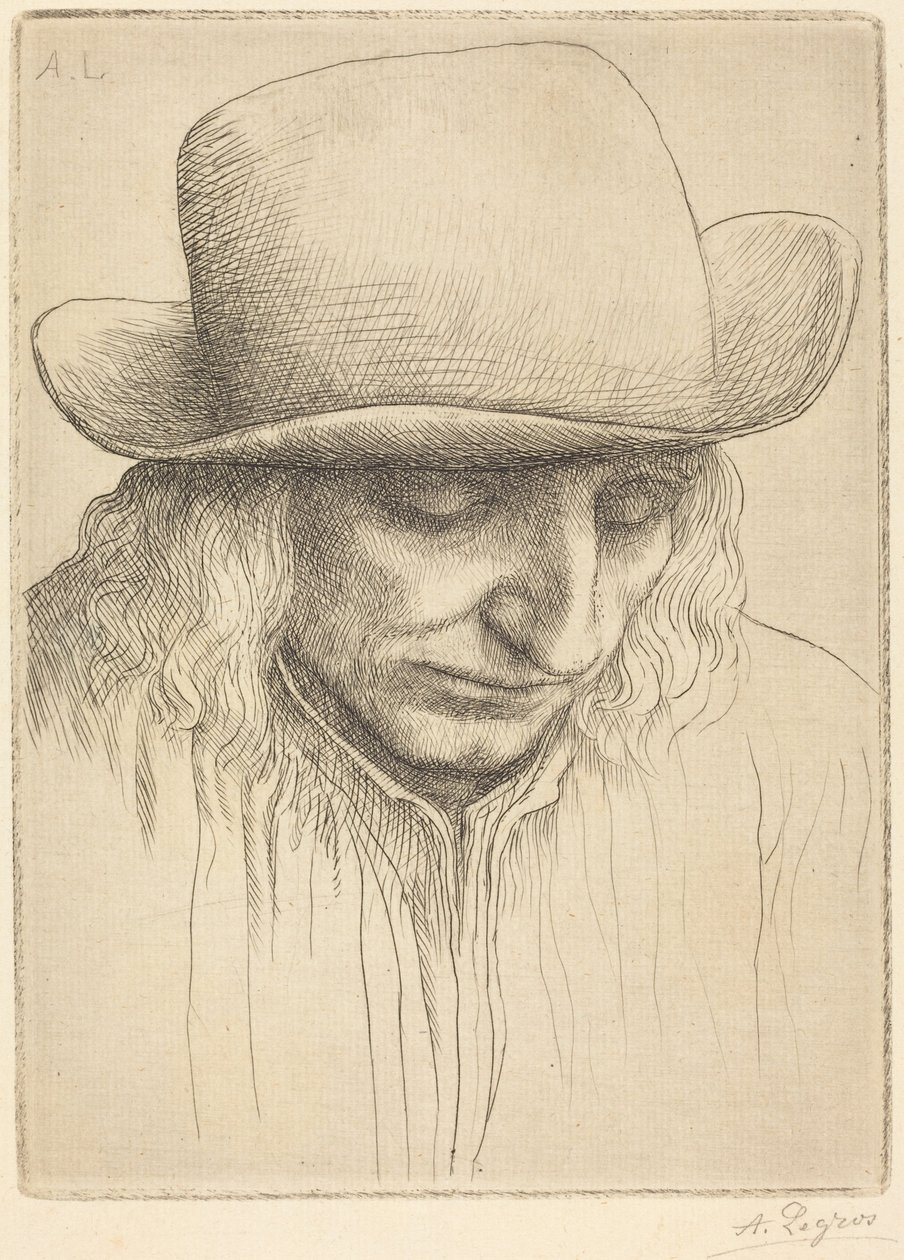 Peasant in a Round Hat by Alphonse Legros