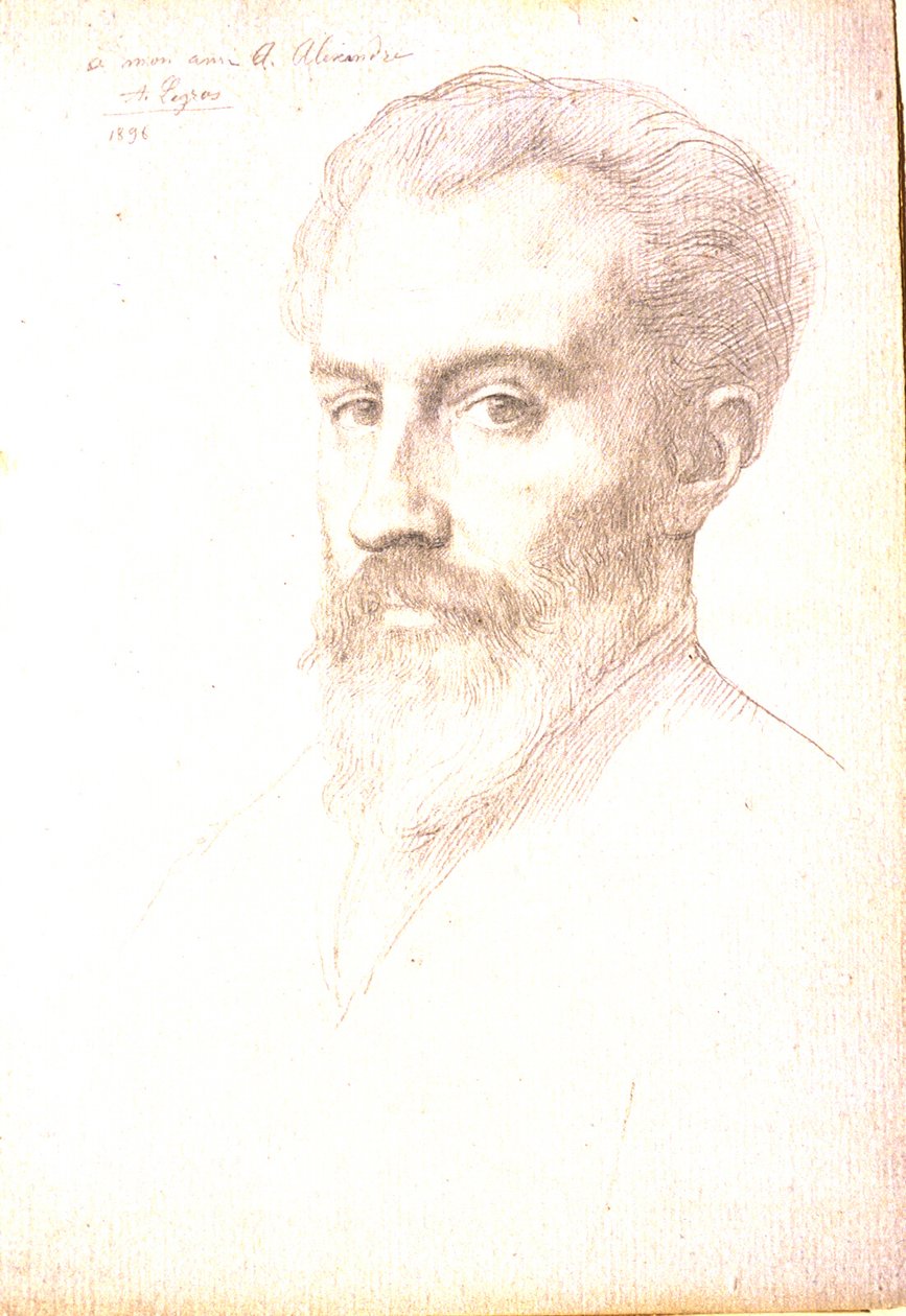 Portrait of Arsène Alexandre by Alphonse Legros