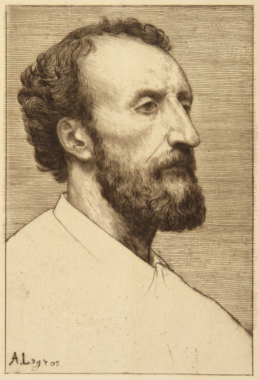 Portrait of J. Dalou by Alphonse Legros