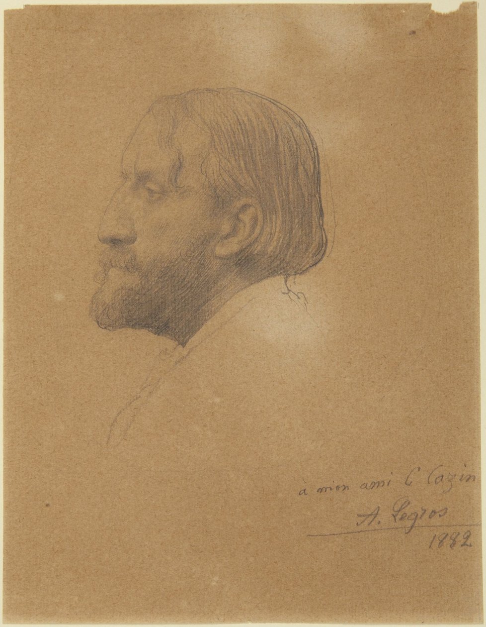 Portrait of Jean-Charles Cazin (?) by Alphonse Legros
