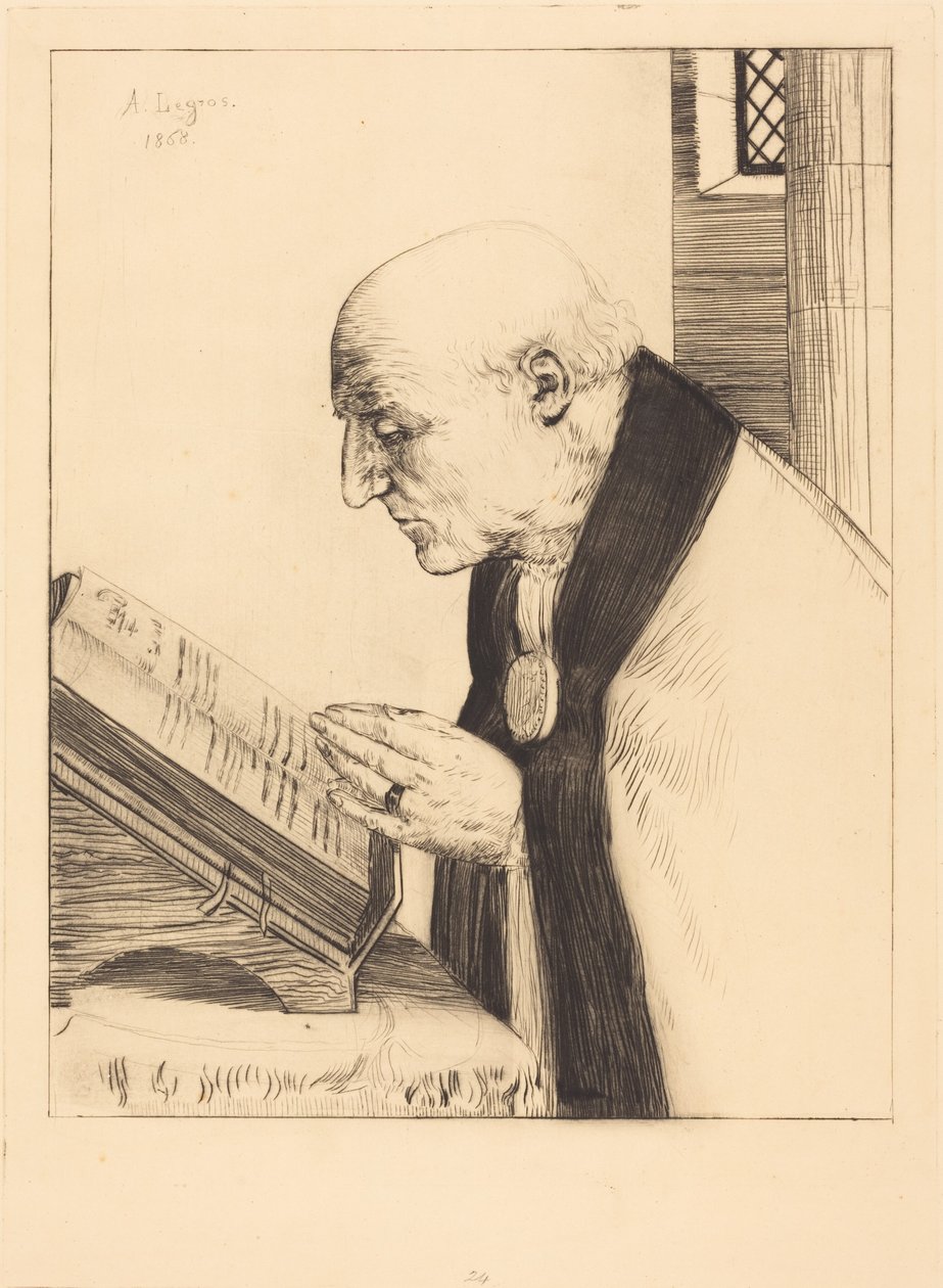 Reading of the Office of the Day by Alphonse Legros