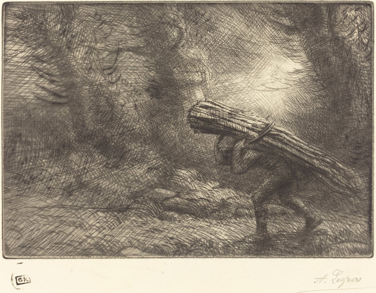 Rückkehr zur Hütte (Le retour à la chaumière) von Alphonse Legros