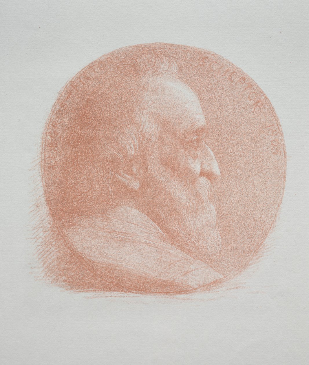 Self-Portrait, Medallion No. 2, 11th Plate by Alphonse Legros