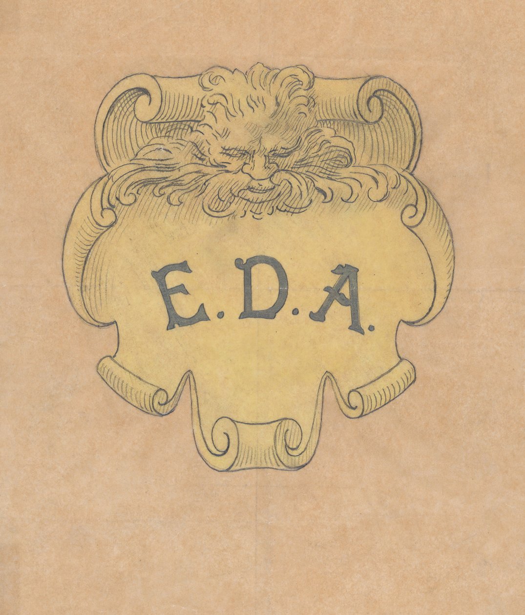 Study for a Bronze Name Plate for Edward D. Adams, ca. 1892 by Alphonse Legros