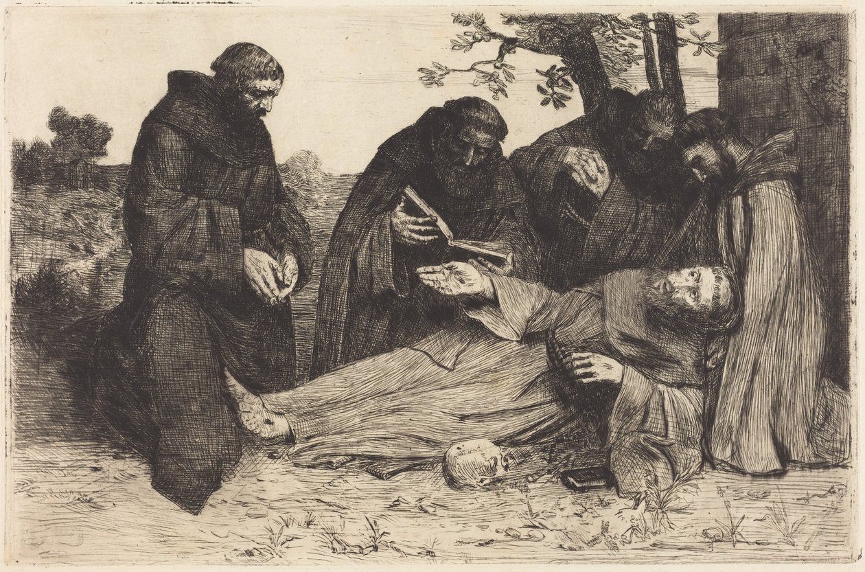 The Death of Saint Francis by Alphonse Legros