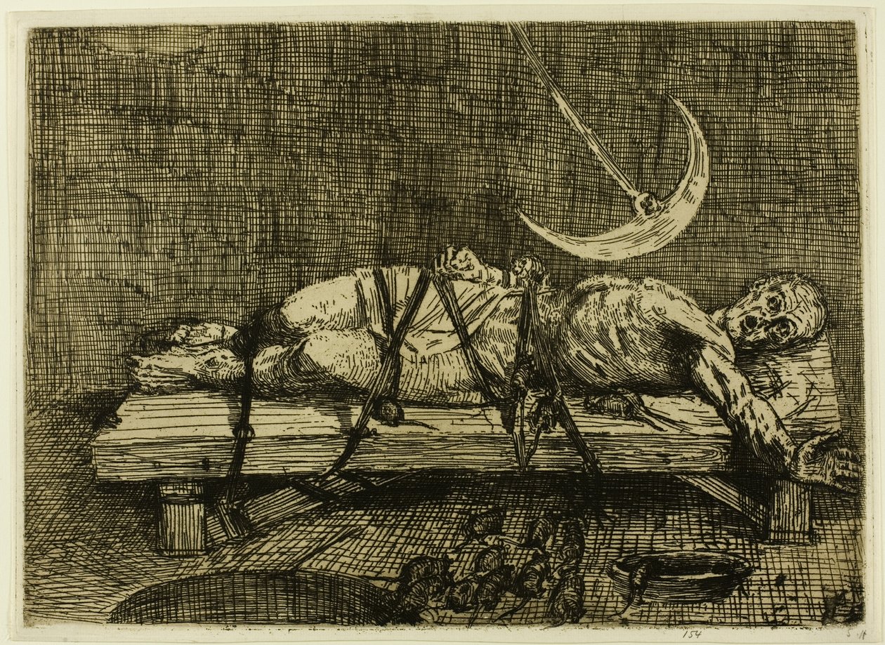 The Pit and the Pendulum, Second Plate by Alphonse Legros