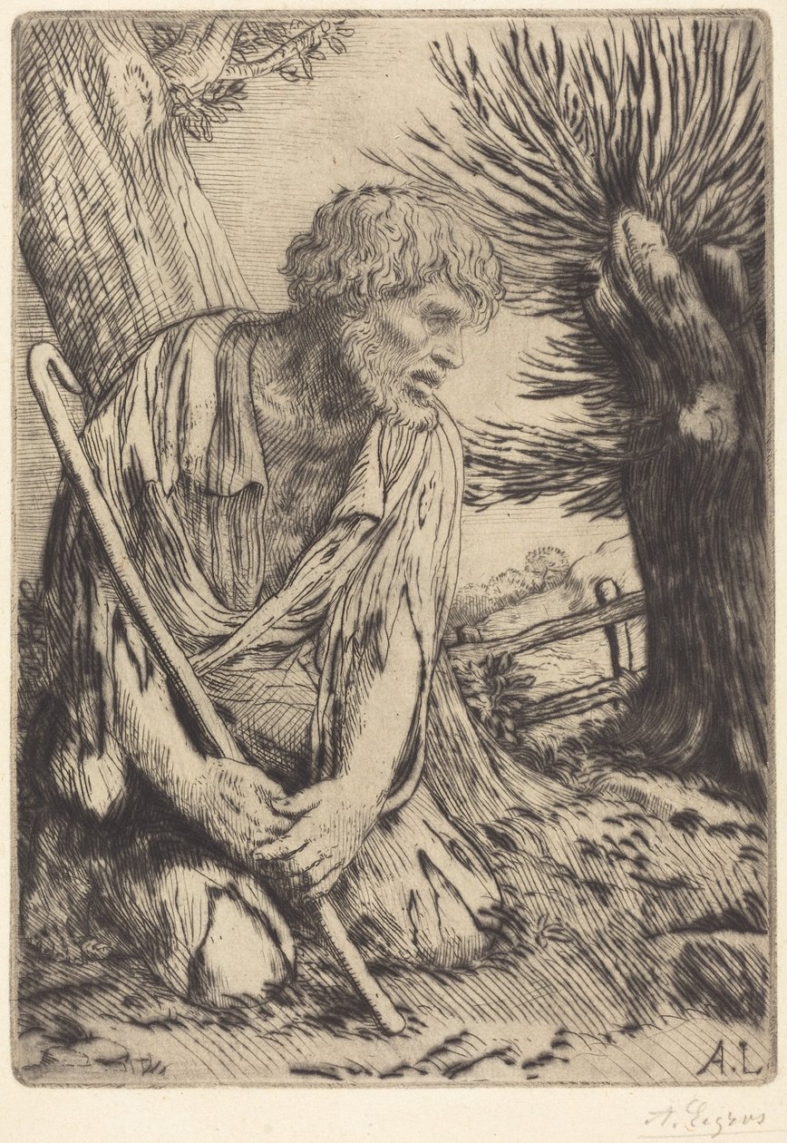 The Prodigal Son, 3rd plate by Alphonse Legros