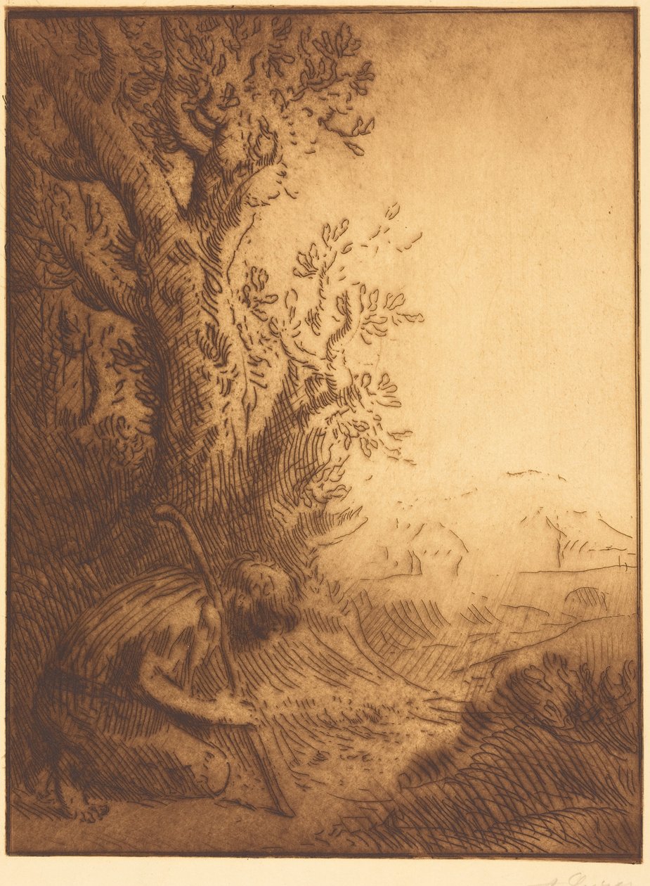 The Prodigal Son, 4th plate (The Prodigal Child) by Alphonse Legros