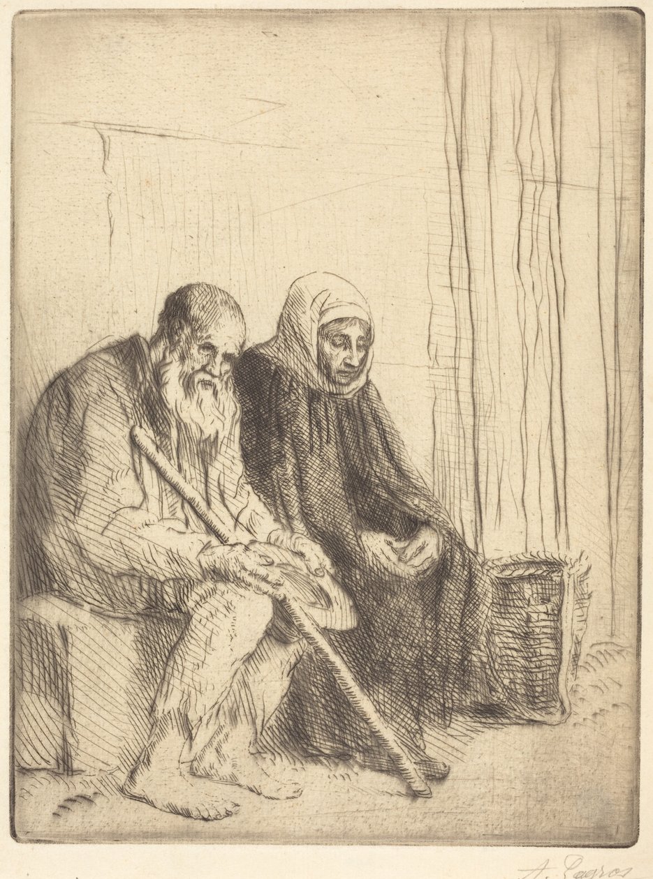 Two Beggars by Alphonse Legros
