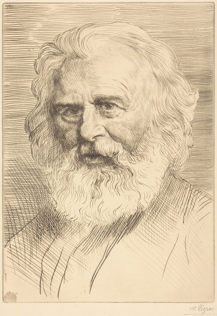 W.H. Longfellow, 1st Plate by Alphonse Legros