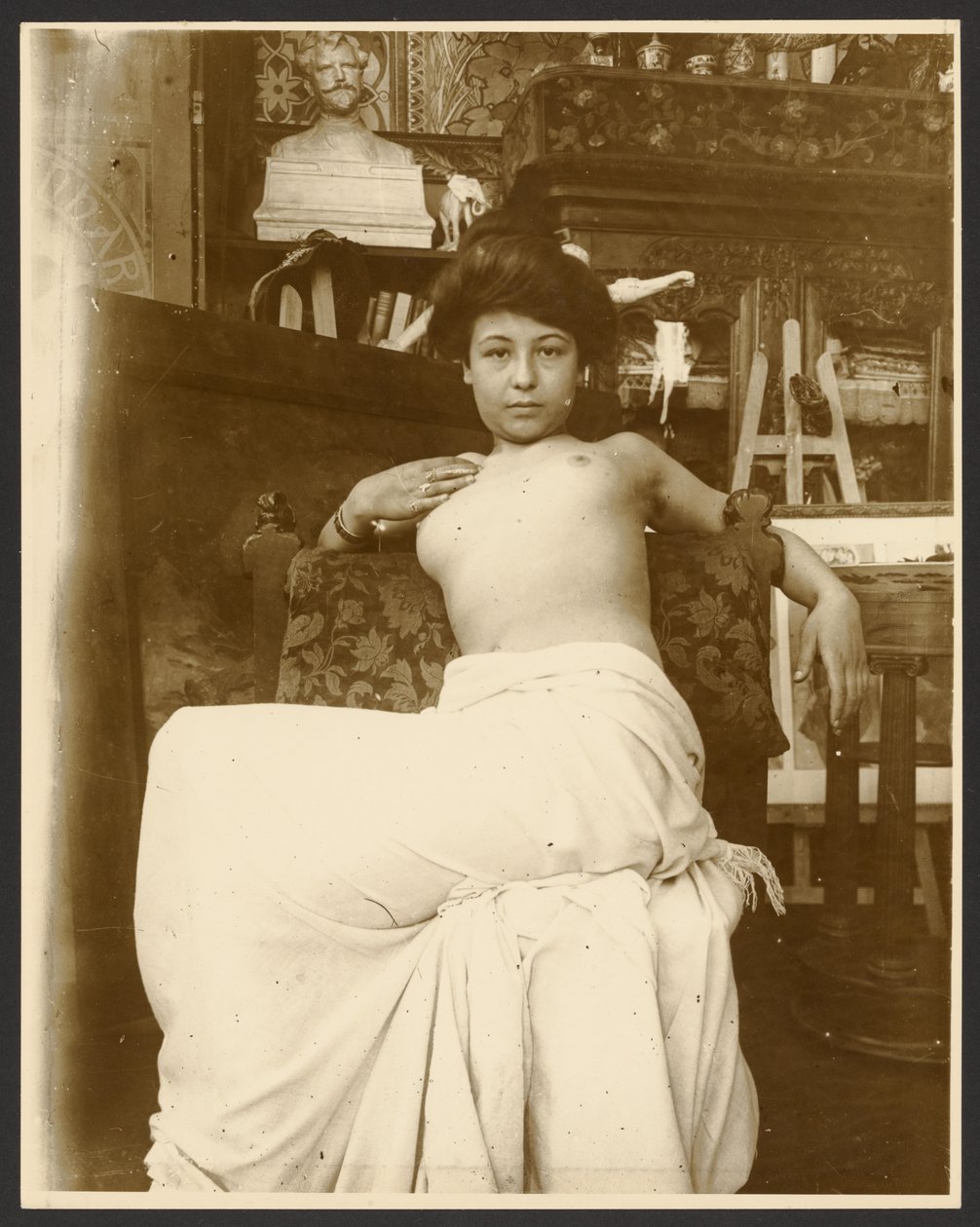 Female Model for the Allegory "September" from the Cycle of the Twelve Months, for the Journal "Cocorico," Paris by Alphonse Maria Mucha