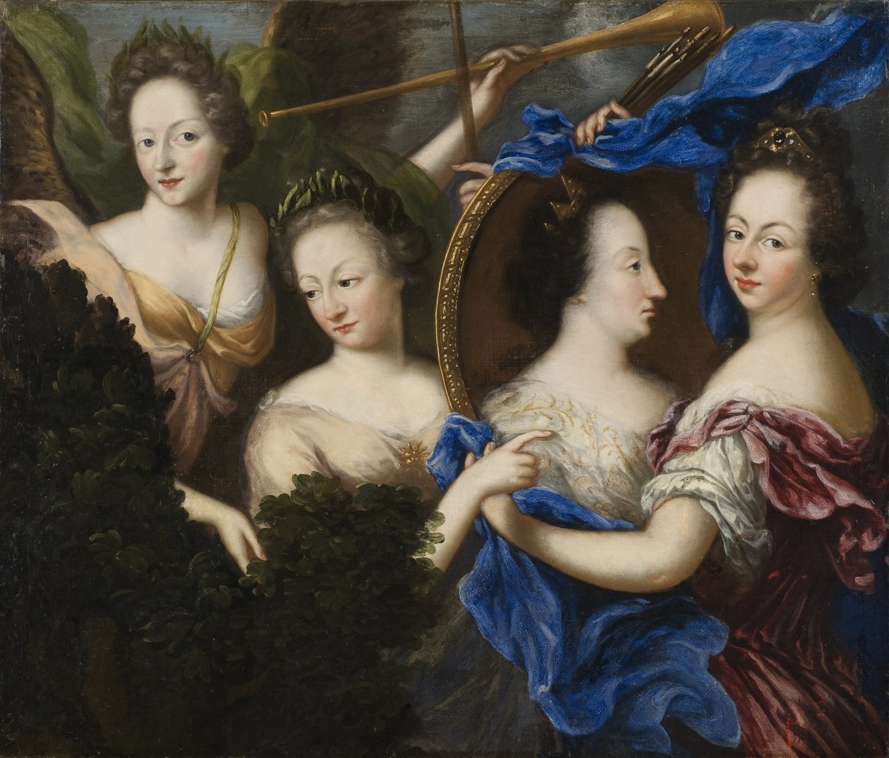Allegory with Self-Portrait and Profile Portrait of Ulrika Eleonora the Elder by Amalia Wilhelmina von Konigsmarck
