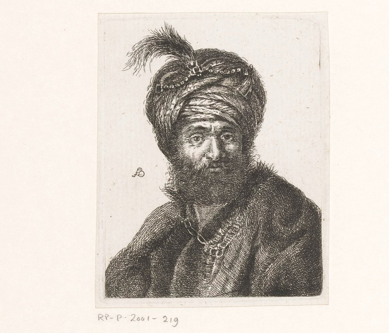 Bust of a Man with a Turban by Amalie Baader