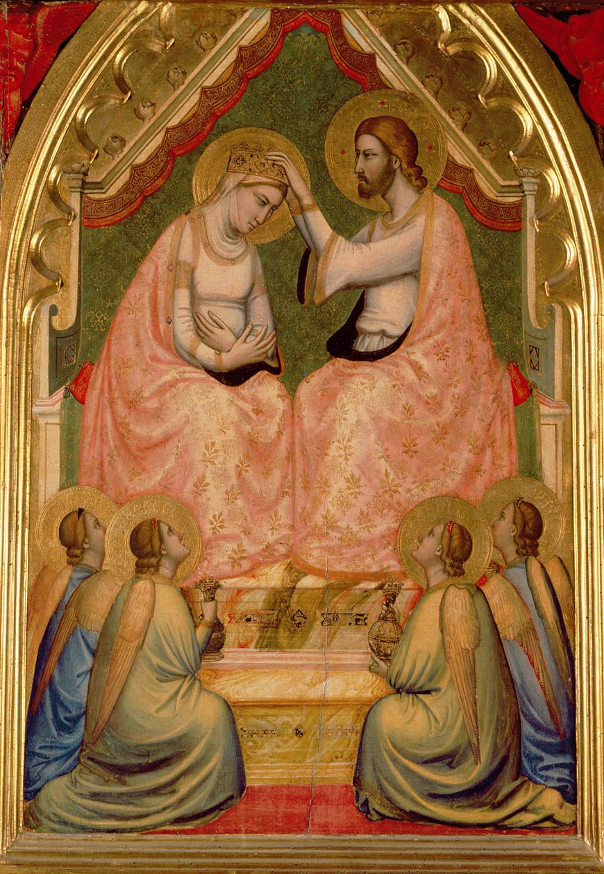 The Coronation of the Virgin Polyptych (centre panel) by Ambrogio Bondone Giotto
