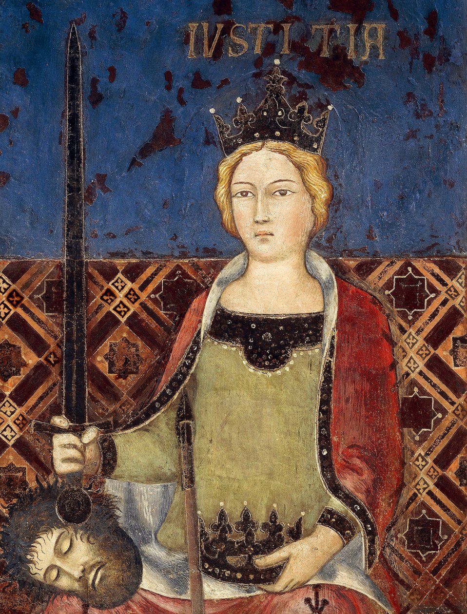 Allegory of Good Government, Justice, Detail from Allegory and Effects of Good and Bad Government on Town and Country by Ambrogio Lorenzetti