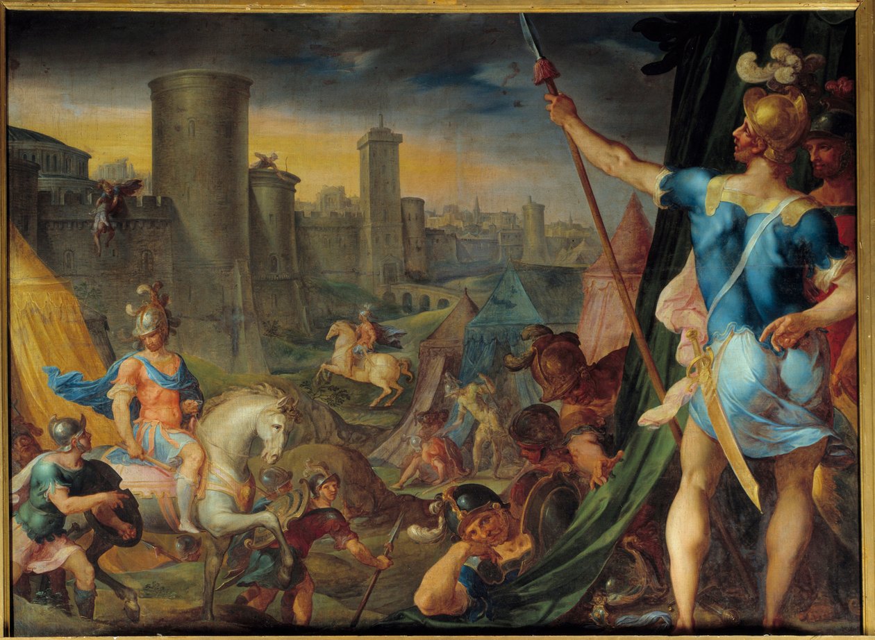 The camp of the crusaders in front of Jerusalem from the series 