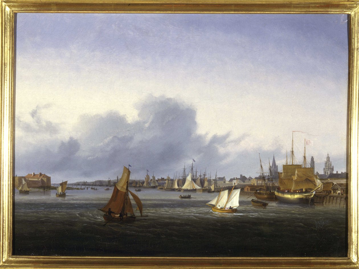 The Port of Calais by Louis Garneray, circa 1820 by Ambroise Louis Garneray