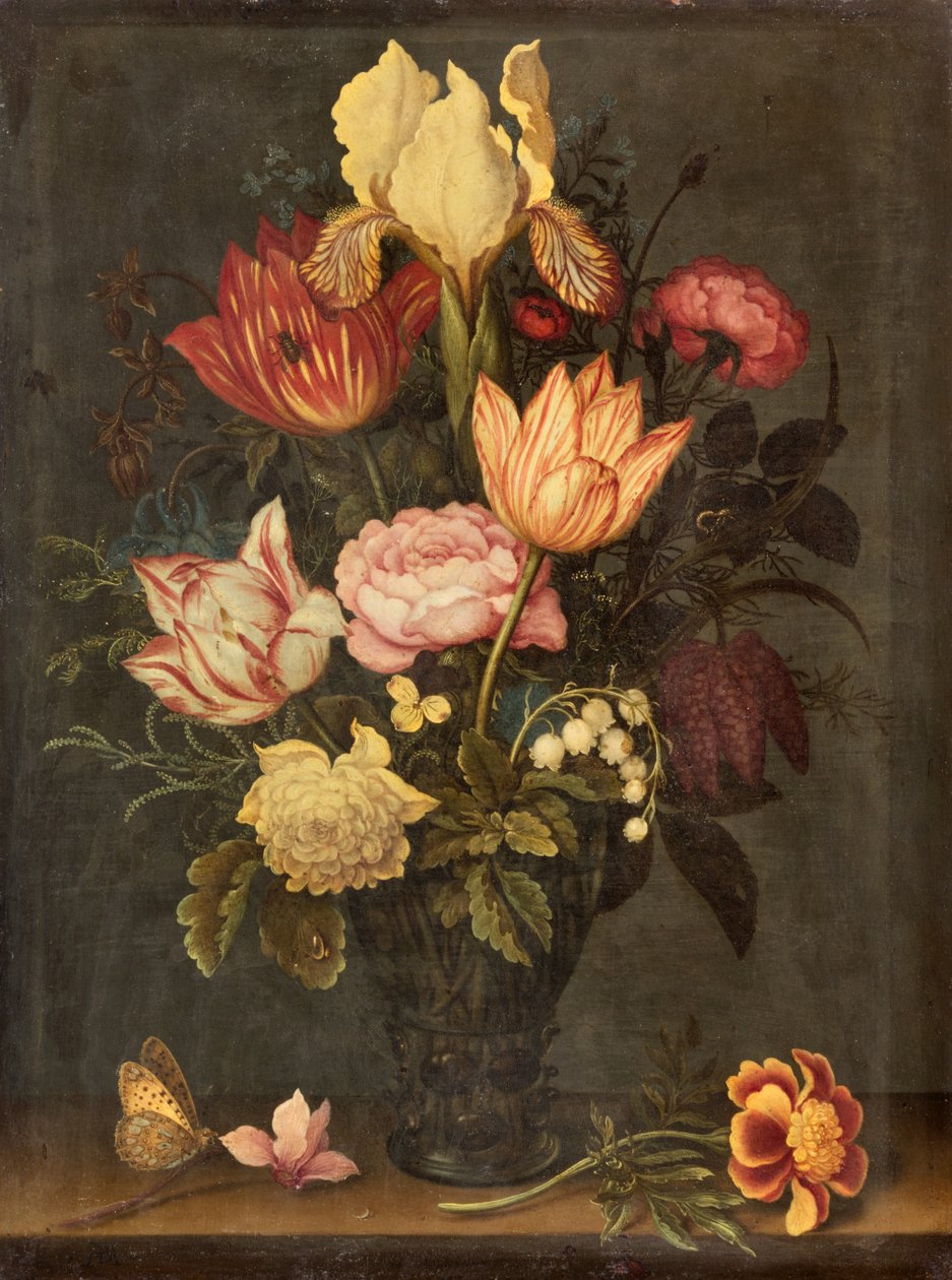 Flowers c.1607 by Ambrosius the Elder Bosschaert
