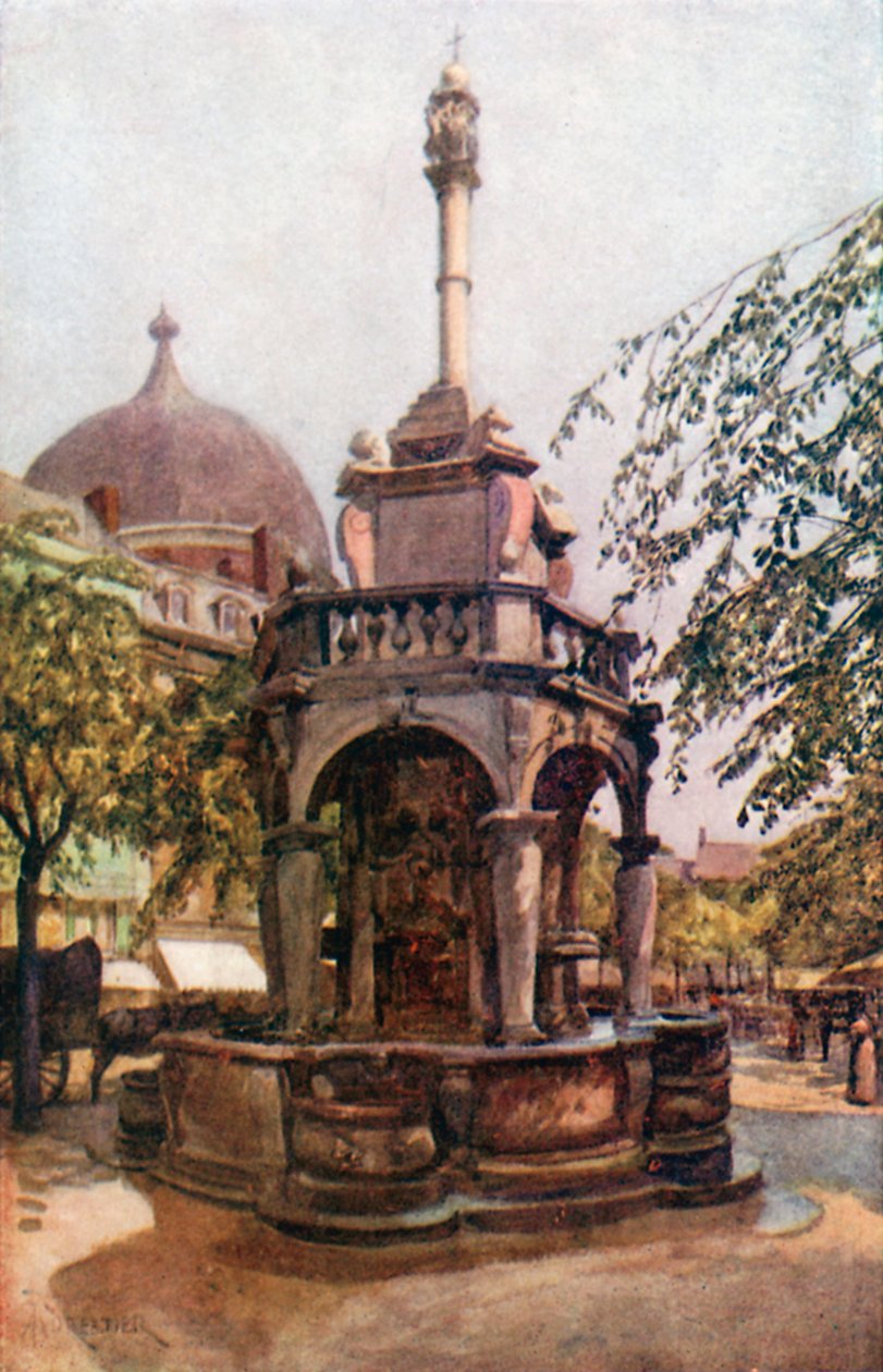 The Liege Perron, Liege by Amedee (after) Forestier