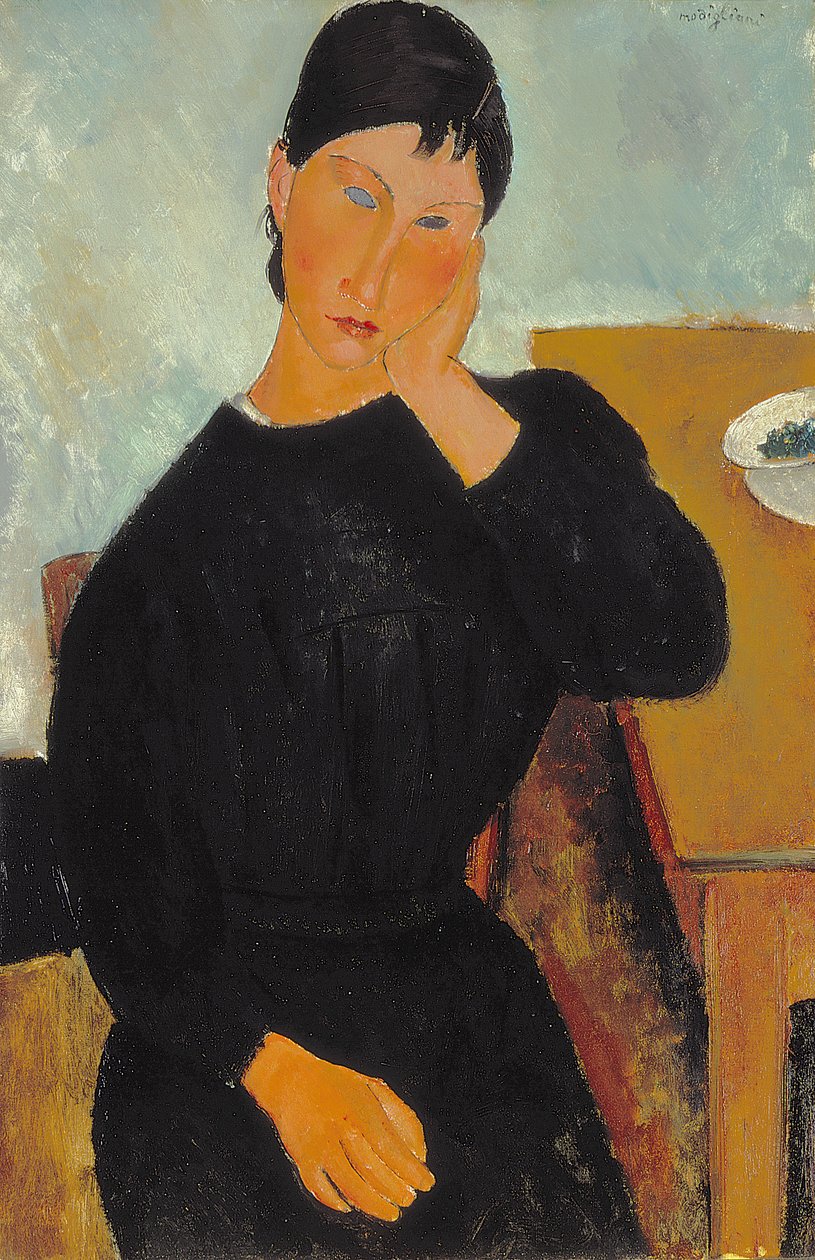 Elvira Resting at a Table by Amedeo Modigliani