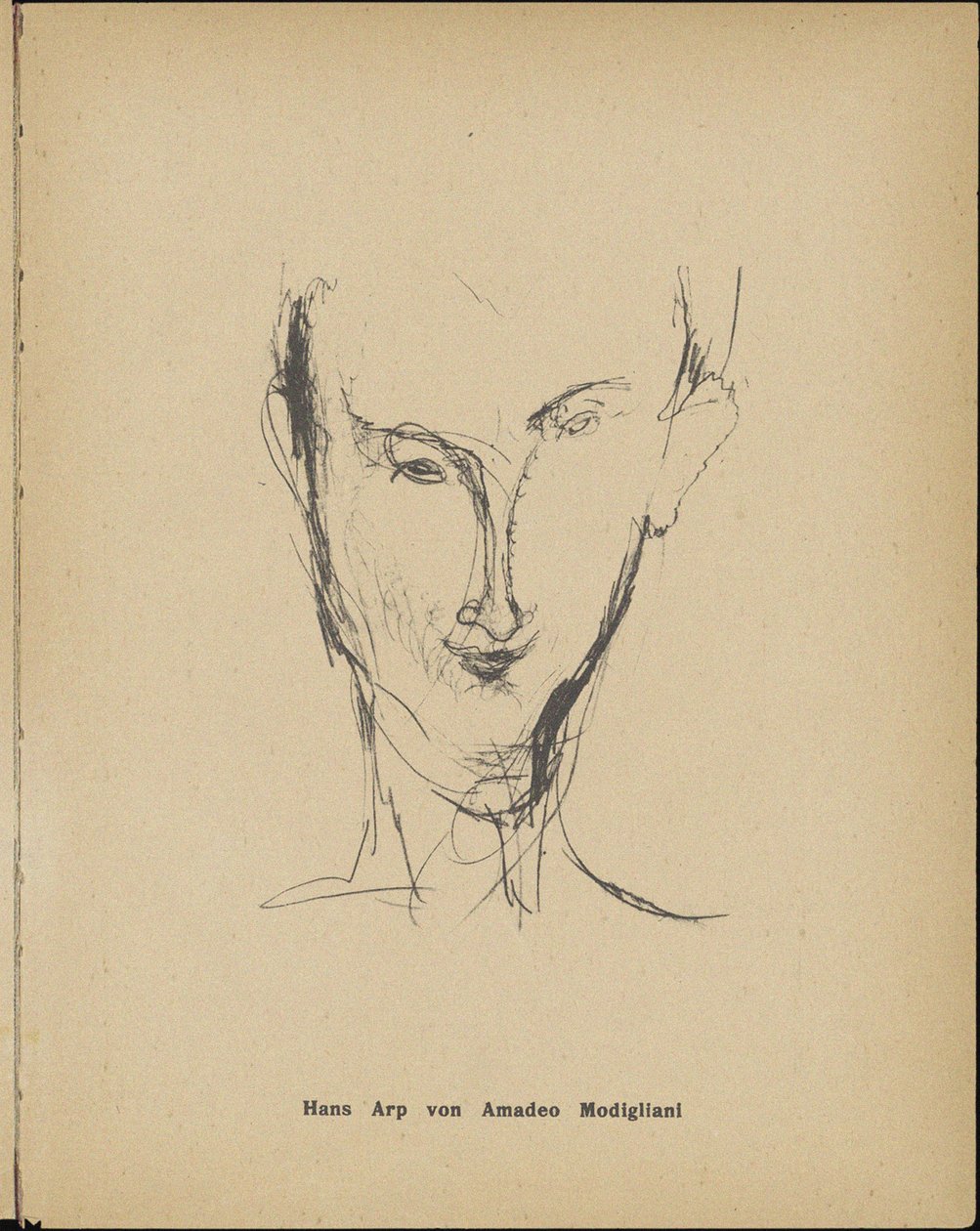 Portrait of Hans Arp, 1916 by Amedeo Modigliani