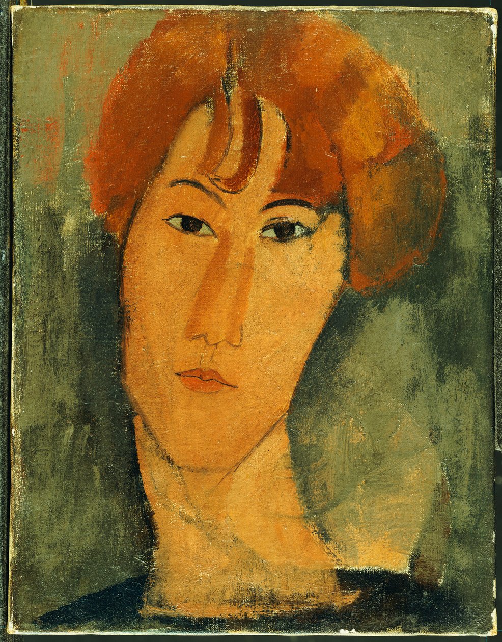 Young Woman with Red Hair Wearing a Collar by Amedeo Modigliani