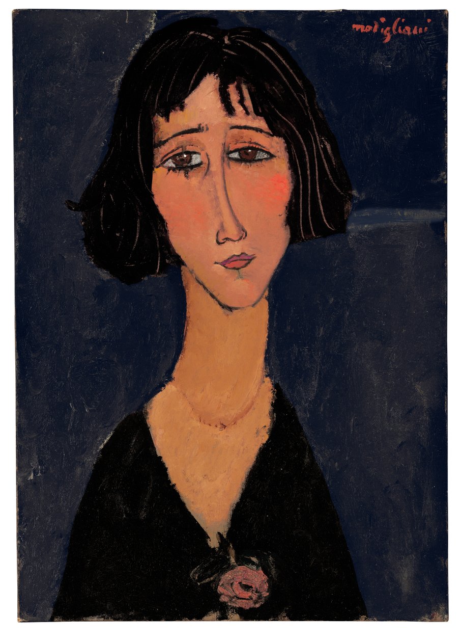 Young Woman with Rose by Amedeo Modigliani