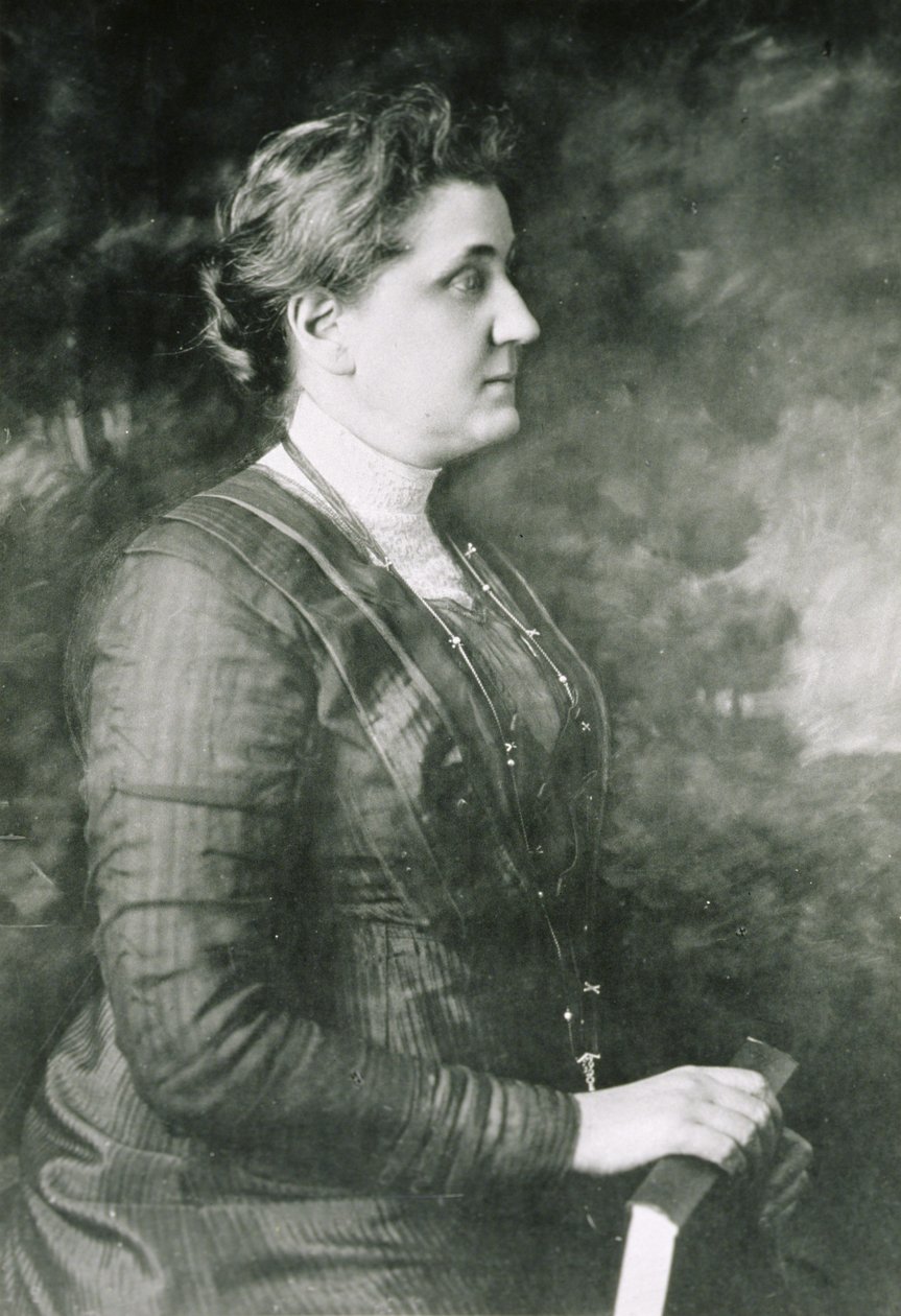 Jane Addams Holding a Book by American Photographer