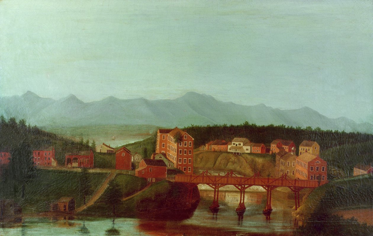 Columbiaville and Stockport Creek, near New York, early 19th Century by American School