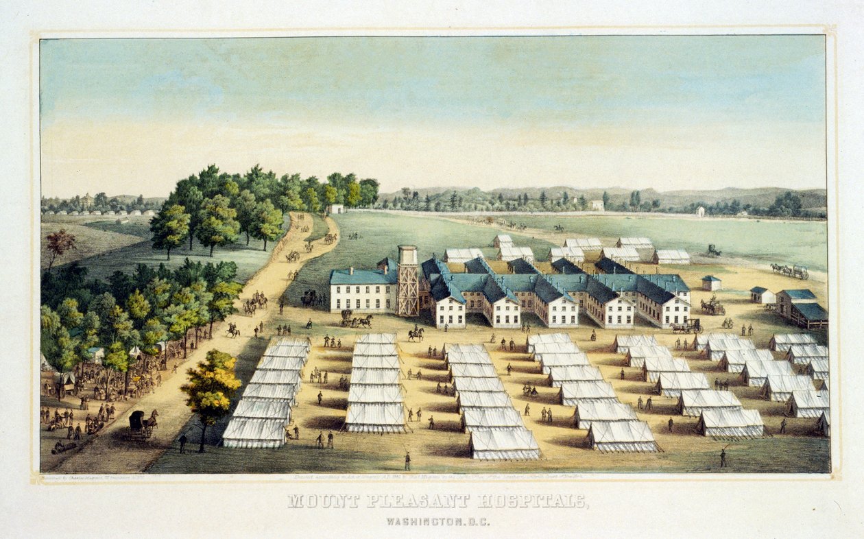 Mount Pleasant Hospitals, Washington, D.C., published 1862 by American School