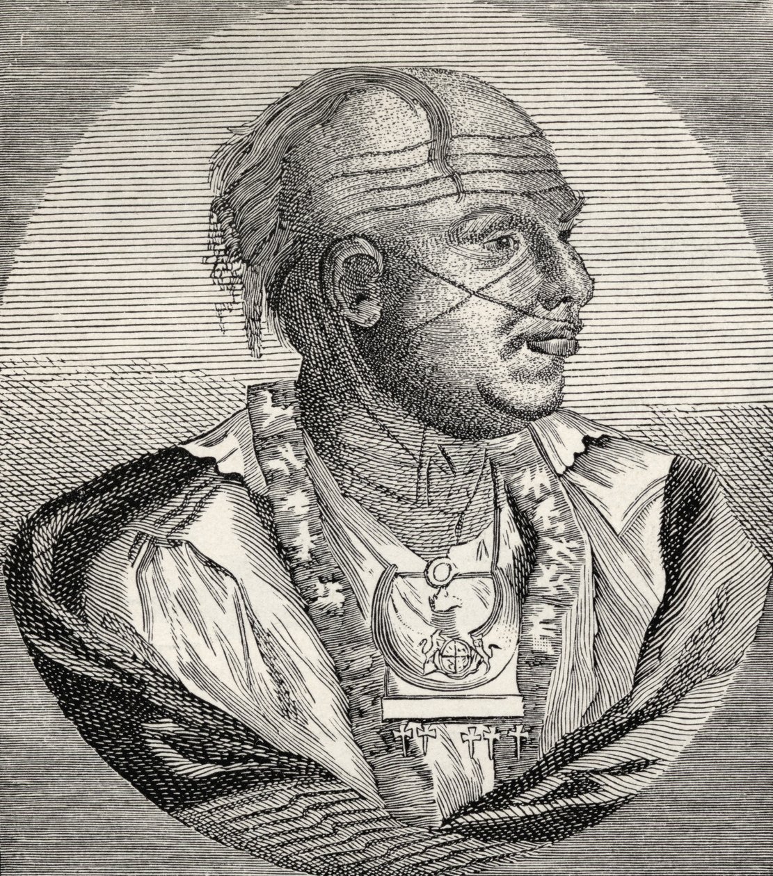 Outacite Ostenaco, engraving from an old print, from 
