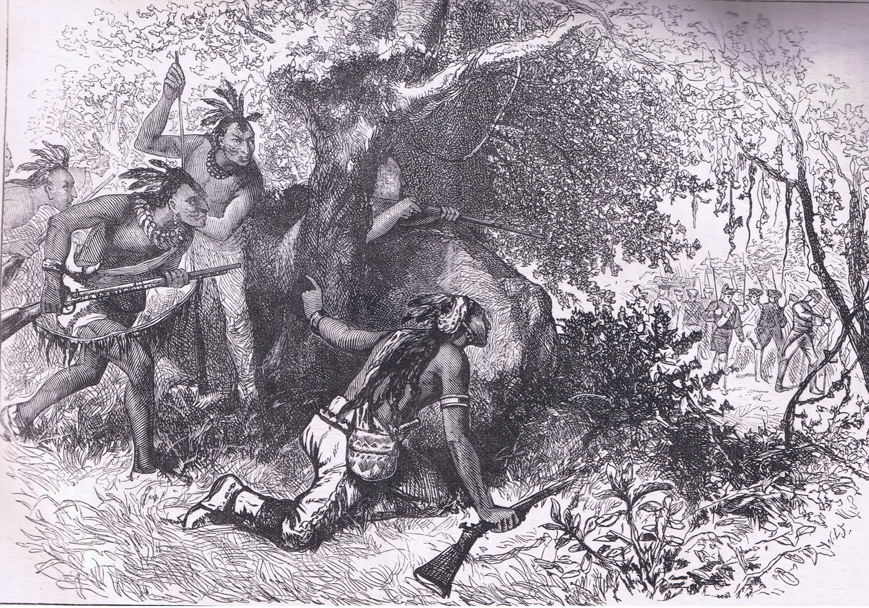 Treachery of the Cherokees 1760 by American English school