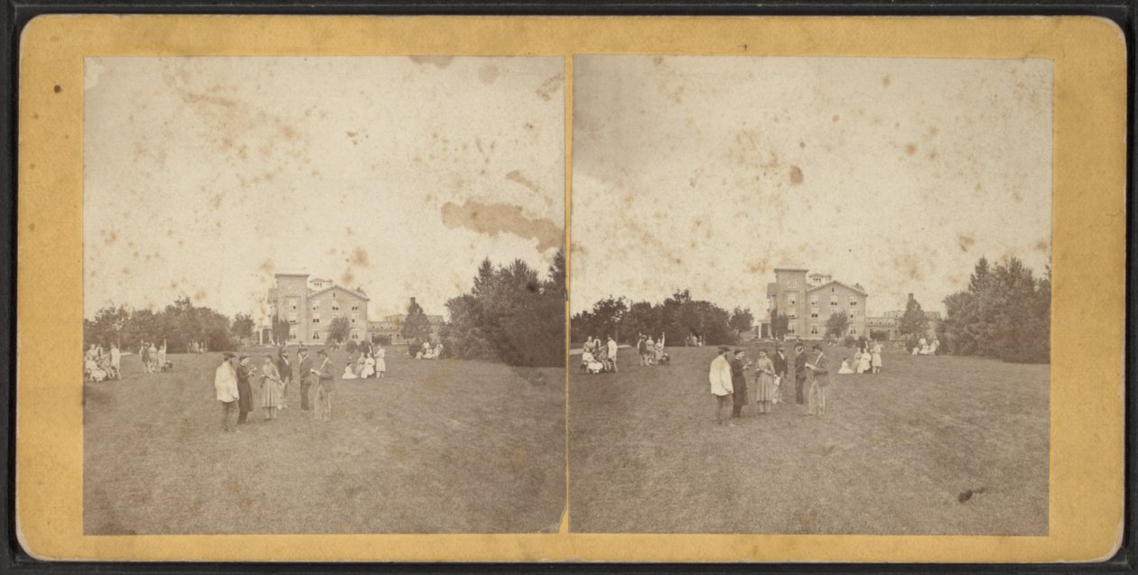 North Front and Lawn, Oneida Community, New York State, circa 1870 by American Photographer