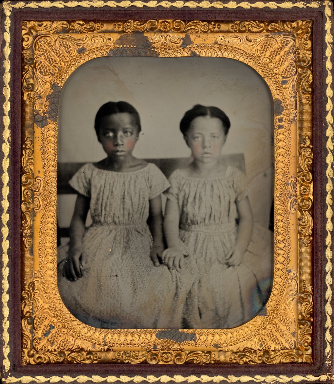 Portrait of Two Girls, c. 1860 by American Photographer