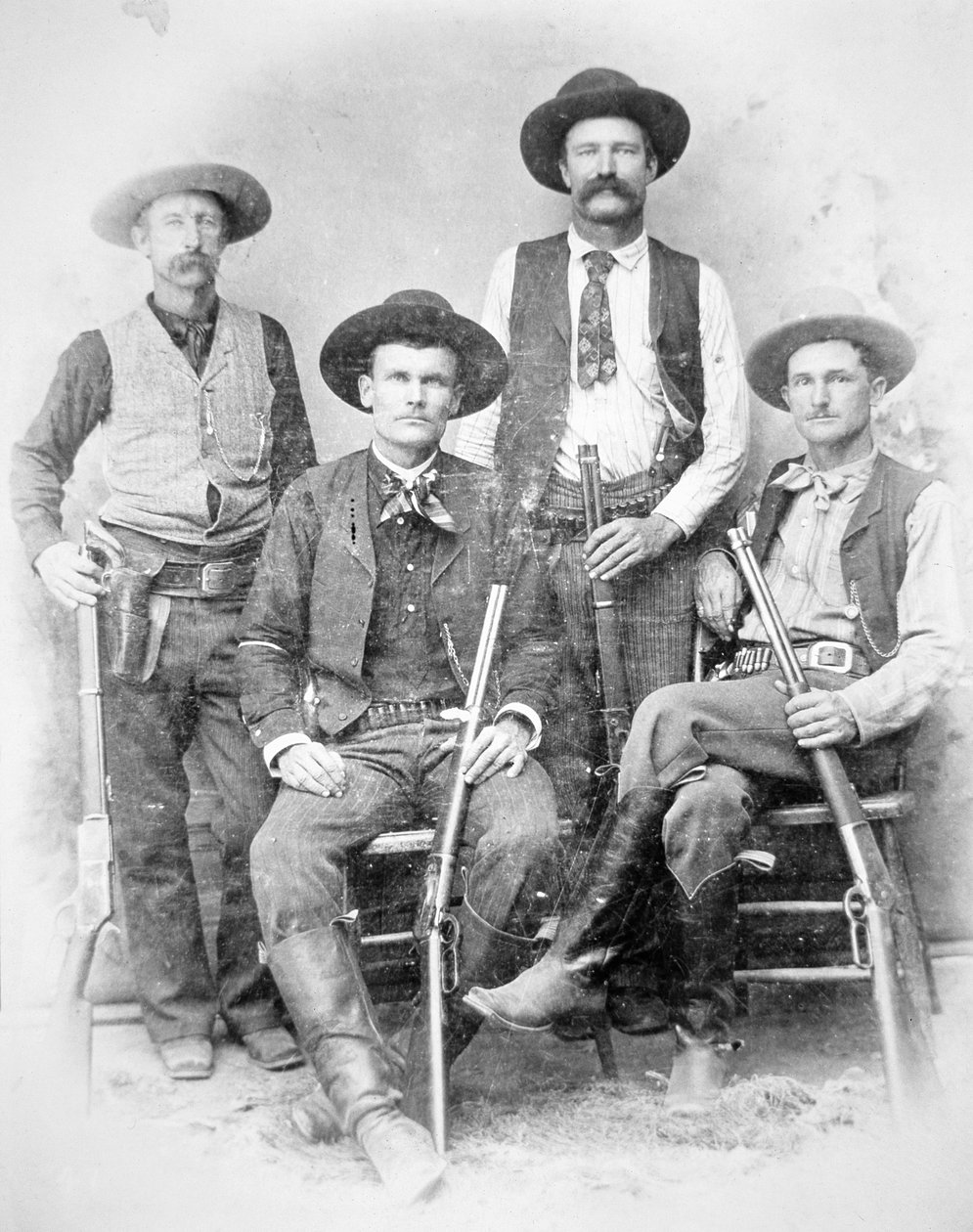 Texas Rangers Armed with Revolvers and Winchester Rifles by American Photographer