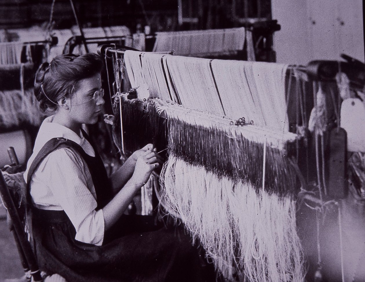 US Textile Industry, Textile Operator in Massachusetts Cotton Mill, c.1900
