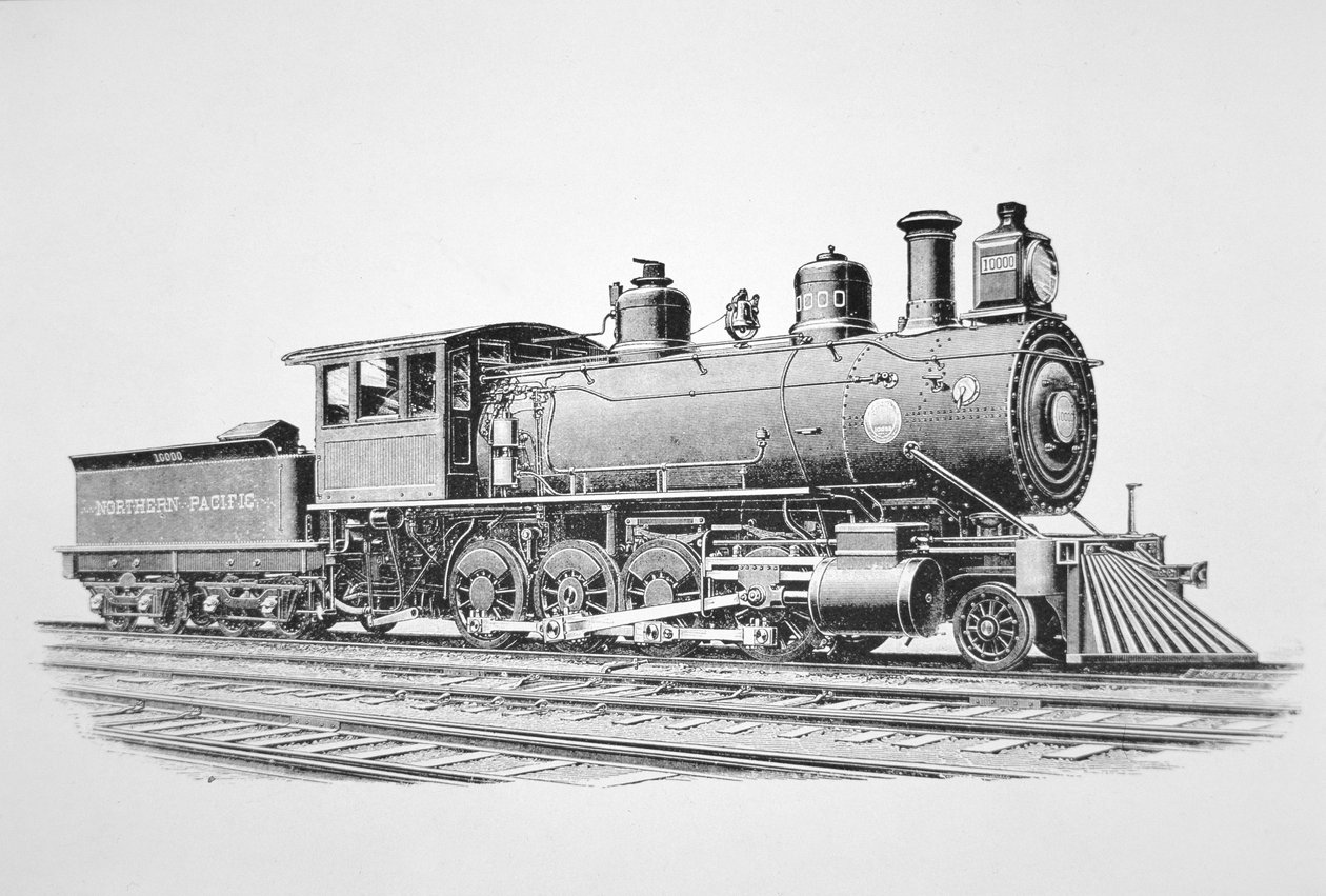 A 2-8-0 Consolidation type locomotive built by Baldwin in June 1889 for the Northern Pacific Railway by American School