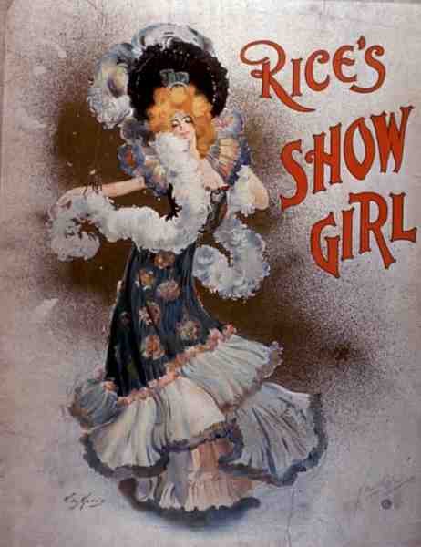 Advertisement for 'Rice's Show Girl' by American School