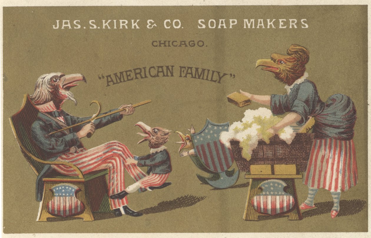 American Family, Advertisement for James Kirk & Co. Soap Makers, c.1880 by American School