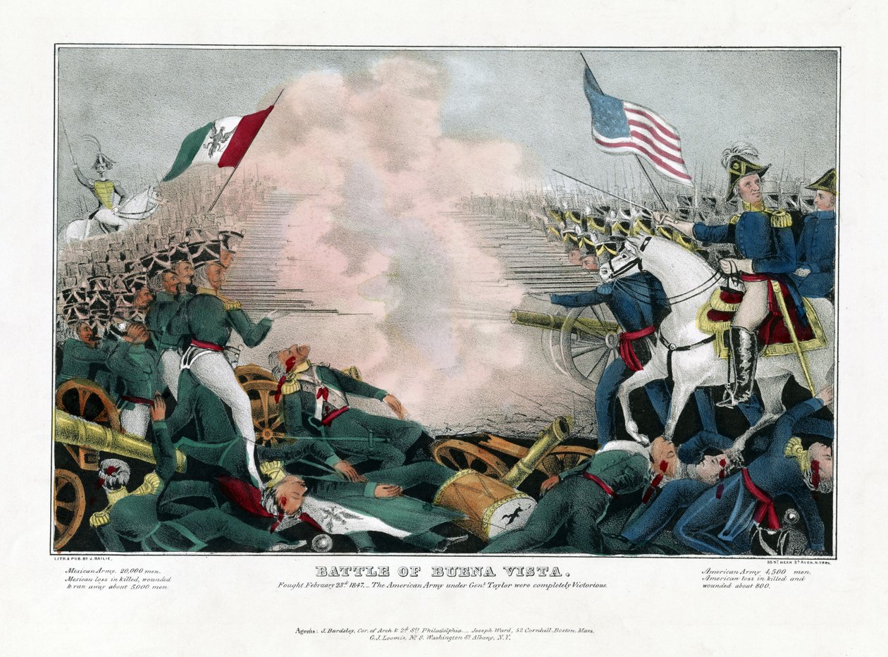 Battle of Buena Vista, Fought February 23rd 1847, the American Army under General Taylor Were Completely Victorious by American School
