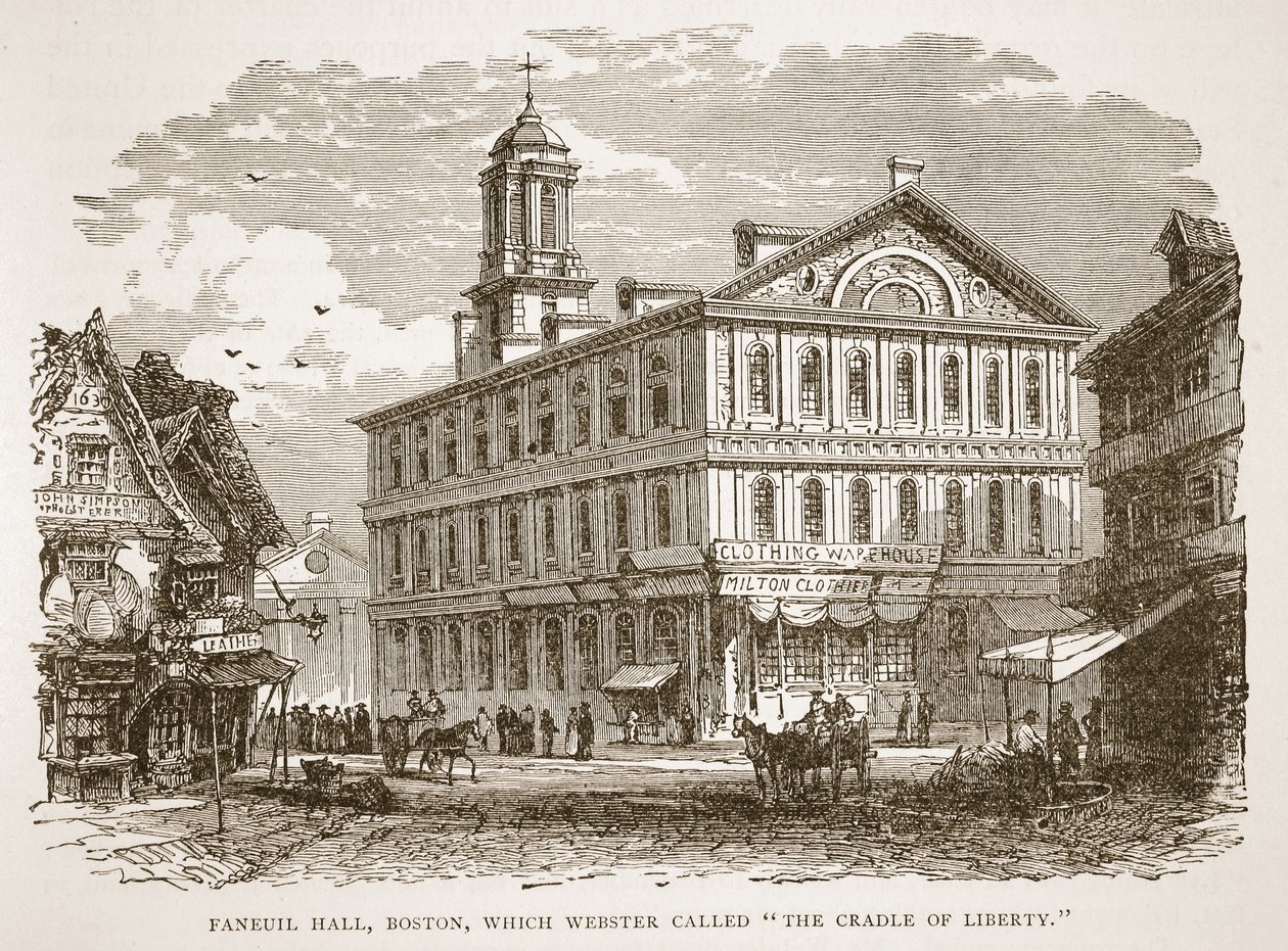 Faneuil Hall, Boston, which Webster Called The Cradle of Liberty, from a Book Published 1896 by American School