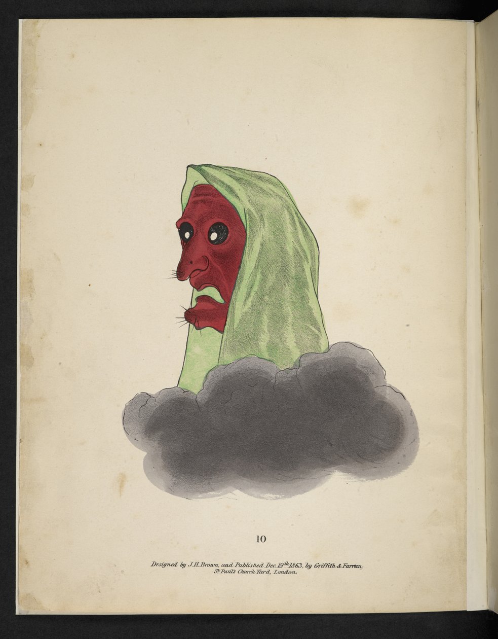 A Red Faced Spectre, from 'Spectropia' by American School