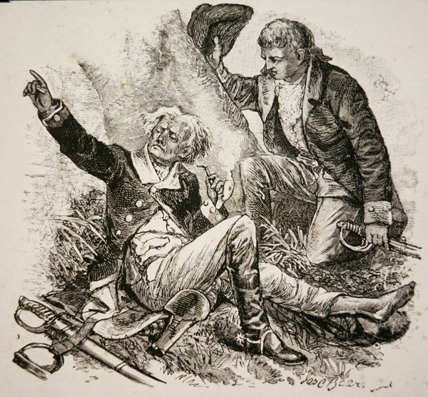 General Herkimer, Wounded and Directing Battle at the Battle of Oriskany by American School