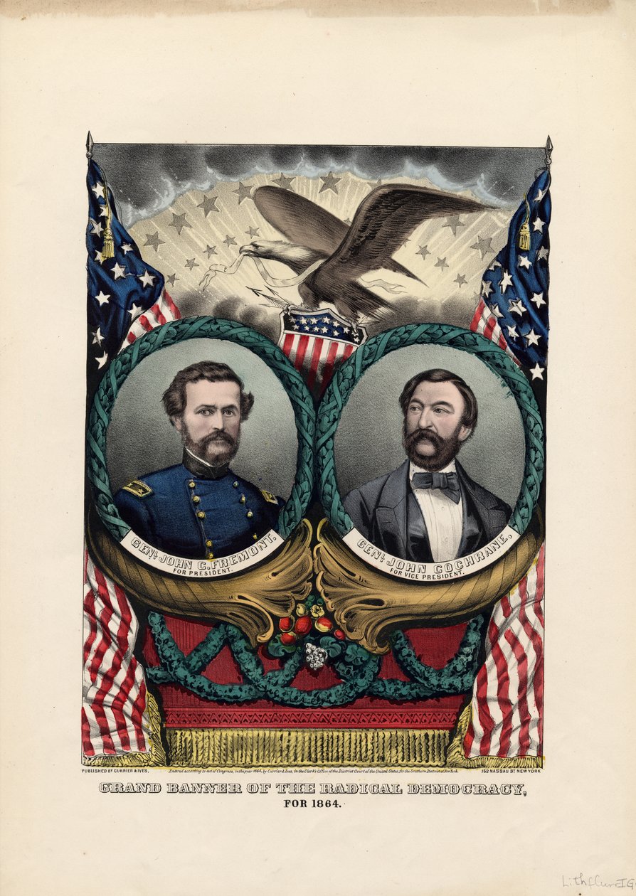 Grand banner of the radical democracy, for 1864, pub. by Currier & Ives, 1864 by American School