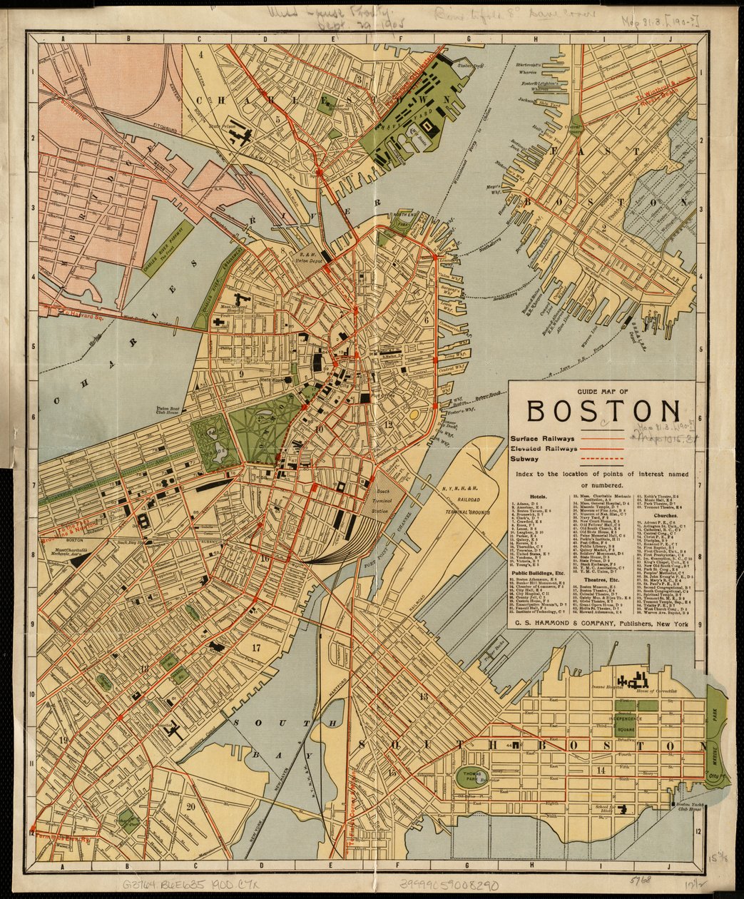 Guide Map of Boston by American School