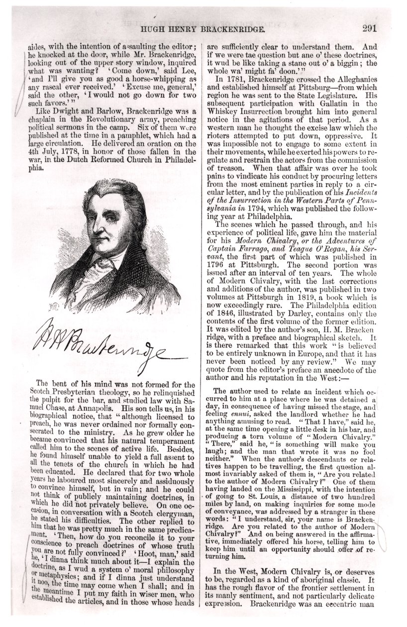 Hugh Henry Brackenridge from 