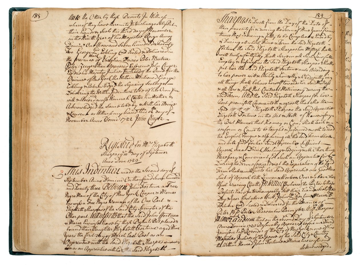 Indenture of Elizabeth Fortune, September 10 by American School